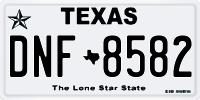 TX license plate DNF8582
