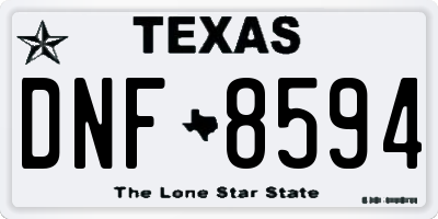 TX license plate DNF8594