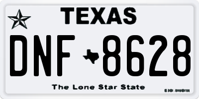 TX license plate DNF8628
