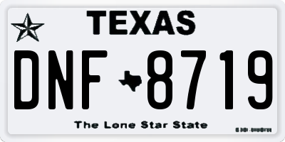 TX license plate DNF8719