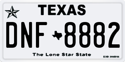 TX license plate DNF8882