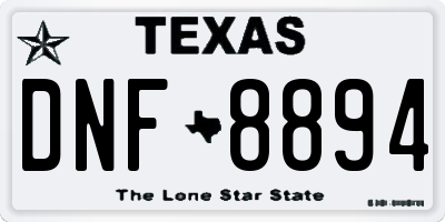 TX license plate DNF8894
