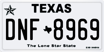 TX license plate DNF8969