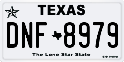 TX license plate DNF8979