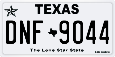 TX license plate DNF9044