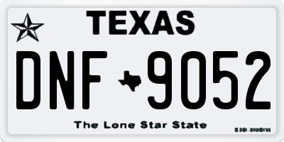 TX license plate DNF9052