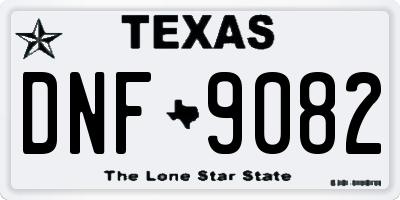 TX license plate DNF9082