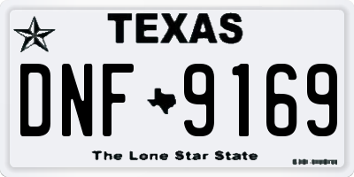 TX license plate DNF9169