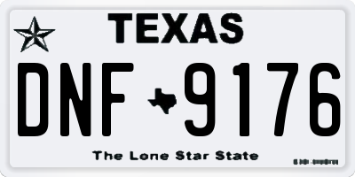 TX license plate DNF9176