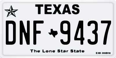 TX license plate DNF9437