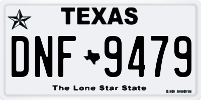 TX license plate DNF9479
