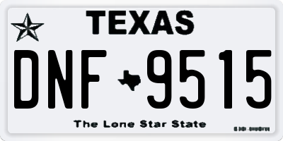 TX license plate DNF9515