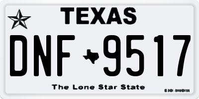 TX license plate DNF9517