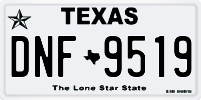 TX license plate DNF9519
