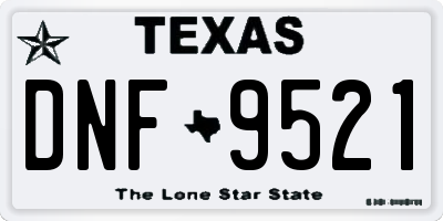 TX license plate DNF9521