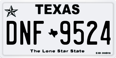 TX license plate DNF9524