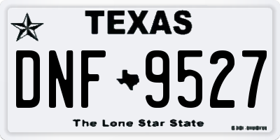 TX license plate DNF9527