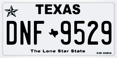 TX license plate DNF9529