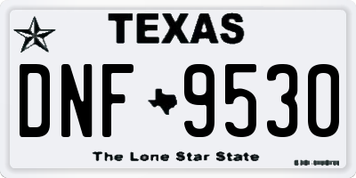TX license plate DNF9530