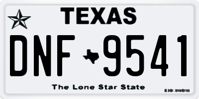TX license plate DNF9541