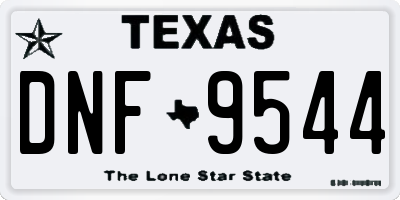 TX license plate DNF9544
