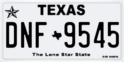 TX license plate DNF9545