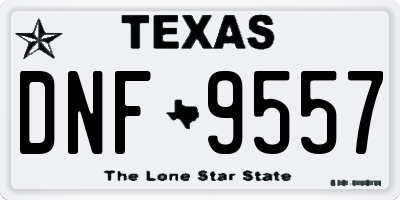 TX license plate DNF9557