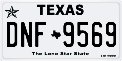 TX license plate DNF9569