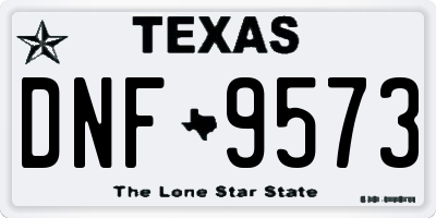 TX license plate DNF9573