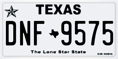 TX license plate DNF9575