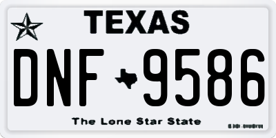 TX license plate DNF9586