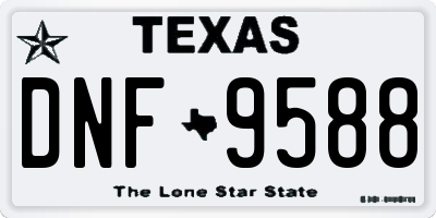 TX license plate DNF9588
