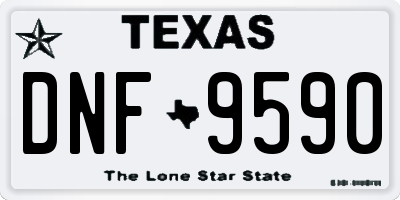 TX license plate DNF9590