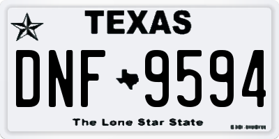 TX license plate DNF9594