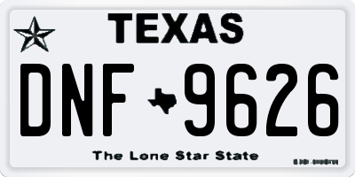 TX license plate DNF9626