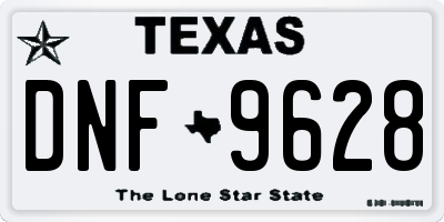TX license plate DNF9628