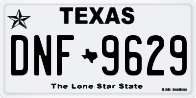 TX license plate DNF9629