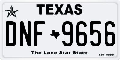 TX license plate DNF9656