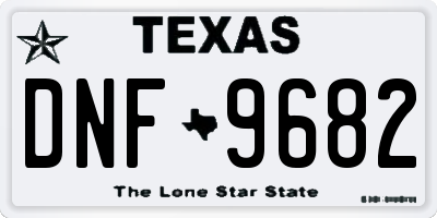 TX license plate DNF9682