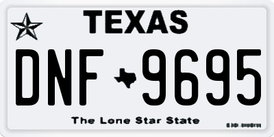 TX license plate DNF9695