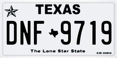 TX license plate DNF9719