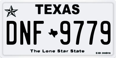 TX license plate DNF9779