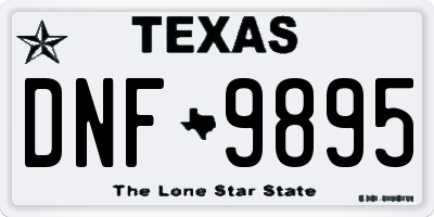 TX license plate DNF9895