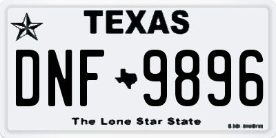 TX license plate DNF9896