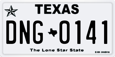 TX license plate DNG0141