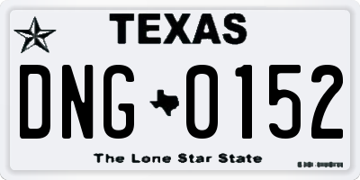 TX license plate DNG0152