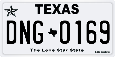 TX license plate DNG0169