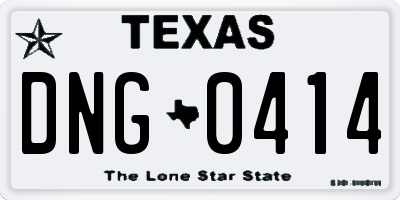 TX license plate DNG0414