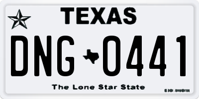 TX license plate DNG0441