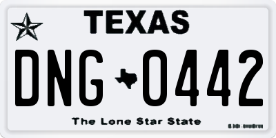 TX license plate DNG0442